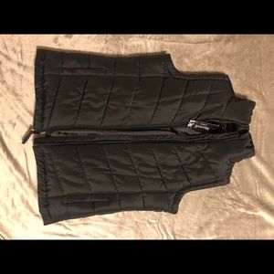 Black puffer vest